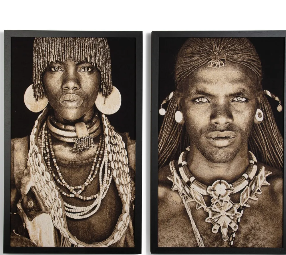 COCOmaison Hamar Woman tableau 75x125cm - Multicouleur Clearance