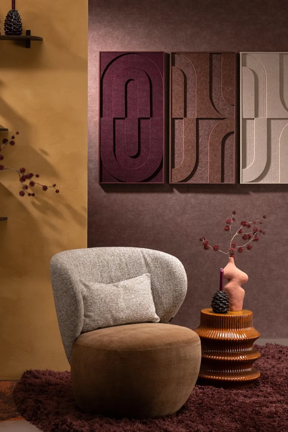 COCOmaison Jace tableau 48x96cm - Bordeaux Online