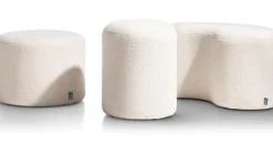 COCOmaison Kay pouf H35cm - Couleur creme Sale