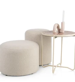 COCOmaison Kelly pouf H45cm - Couleur creme Outlet