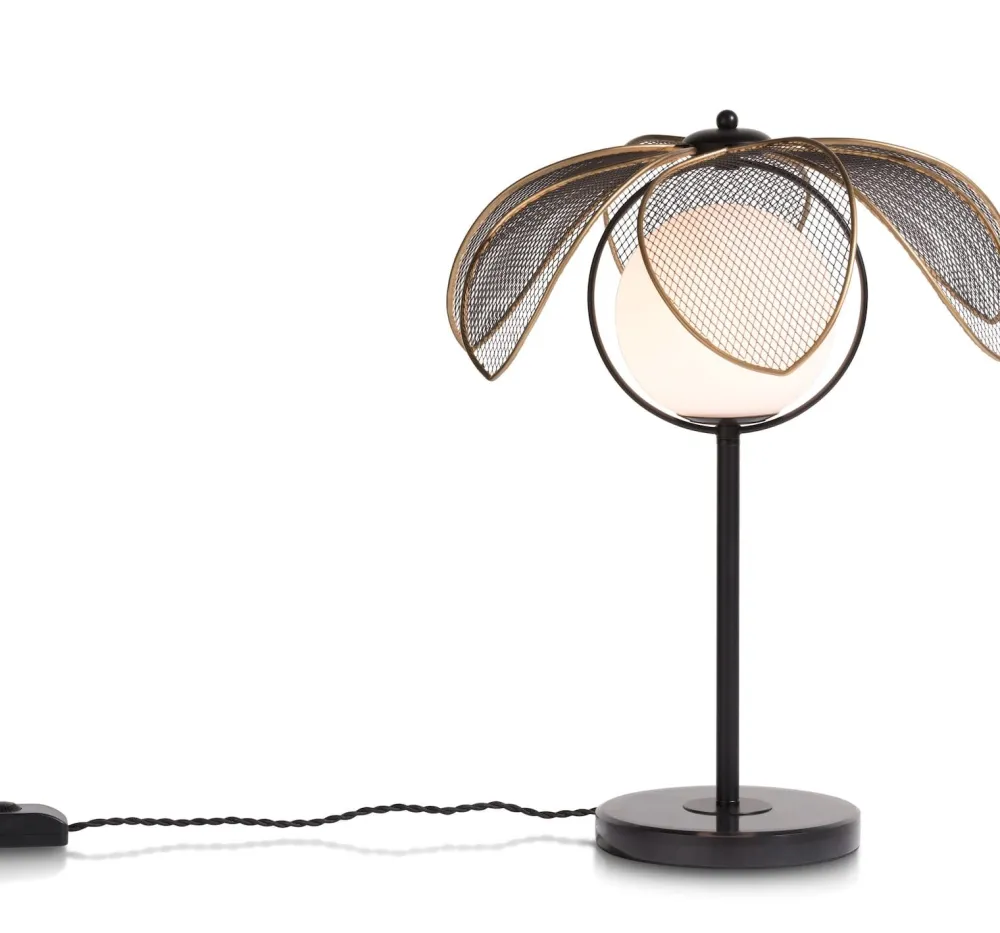 COCOmaison Magnolia lampe de table H49cm 1*G9 - Noir Hot