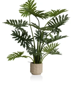 COCOmaison Philodendron Selloum plante artificielle H125cm - Vert Best