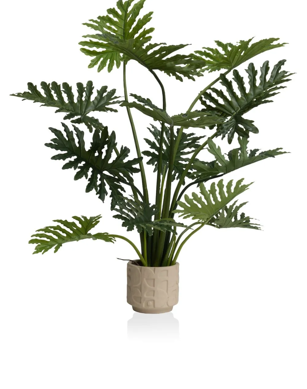 COCOmaison Philodendron Selloum plante artificielle H125cm - Vert Best