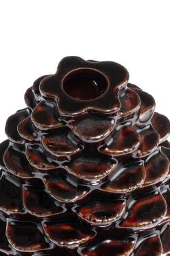 COCOmaison Pine bougeoir H15cm - Brun Hot