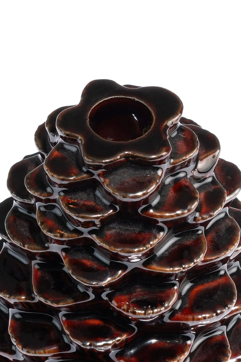 COCOmaison Pine bougeoir H15cm - Brun Hot