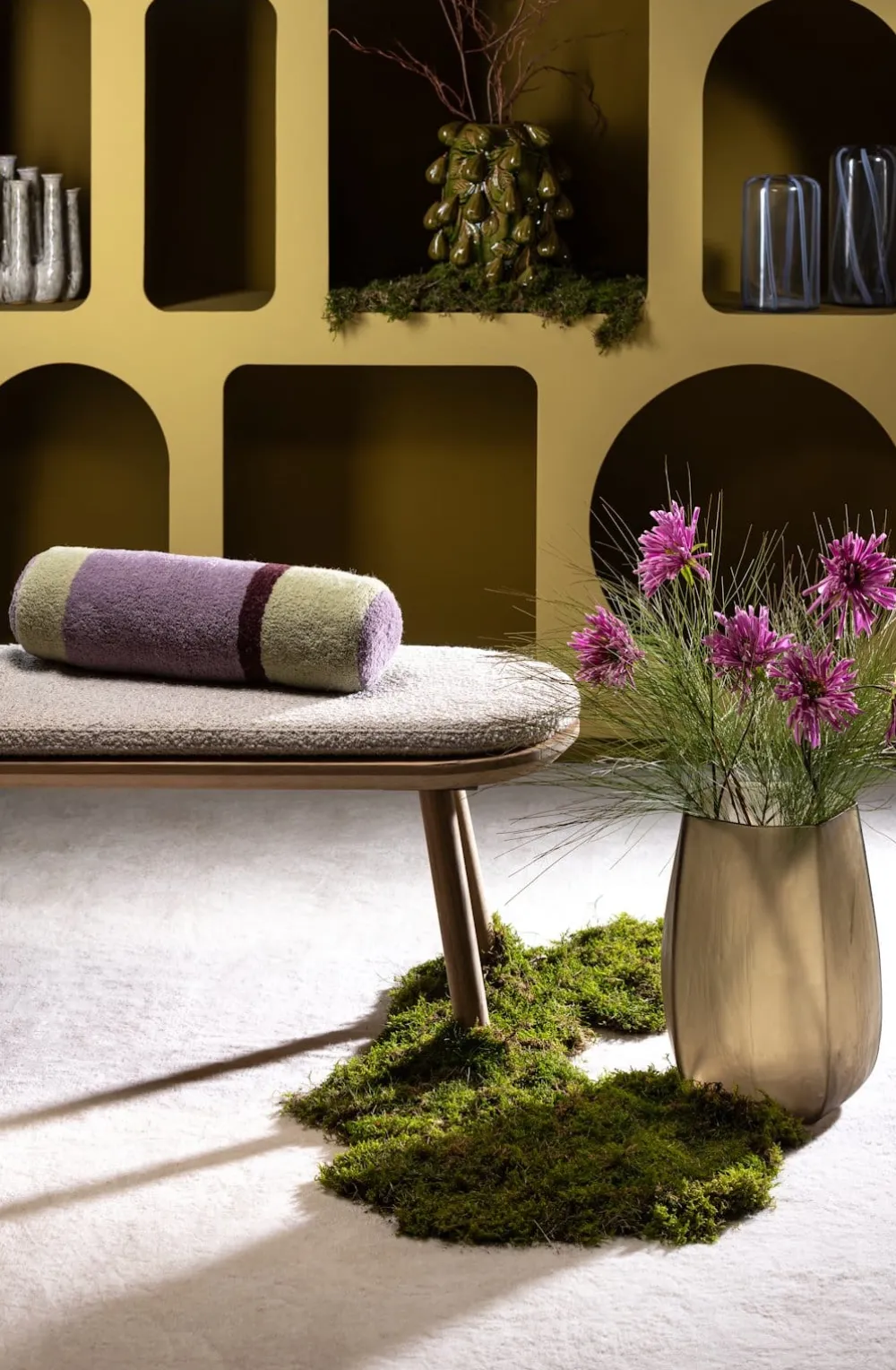 COCOmaison Pine needle spray fleur artificiel 100cm - Vert