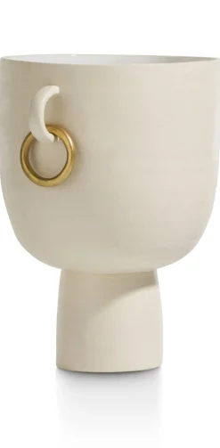 COCOmaison Presley vase H25cm - Couleur creme Discount