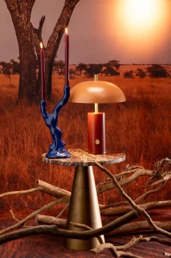 COCOmaison Rebecca bougeoir H36cm - Bleu Discount