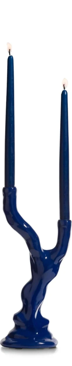 COCOmaison Rebecca bougeoir H36cm - Bleu Discount