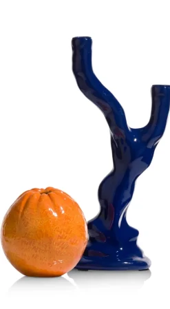 COCOmaison Rebecca bougeoir H36cm - Bleu Discount