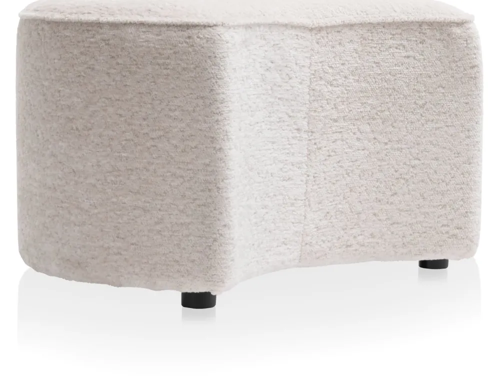 COCOmaison Roan pouf maan H44cm - Creme Outlet