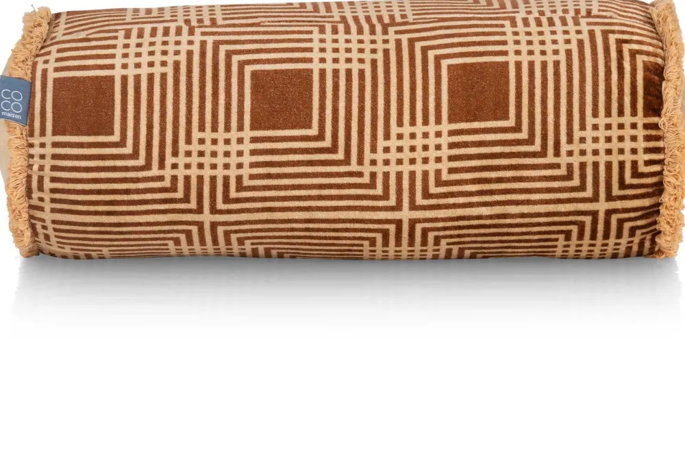 COCOmaison Robbie bolster coussin 45x18cm - Brun Outlet