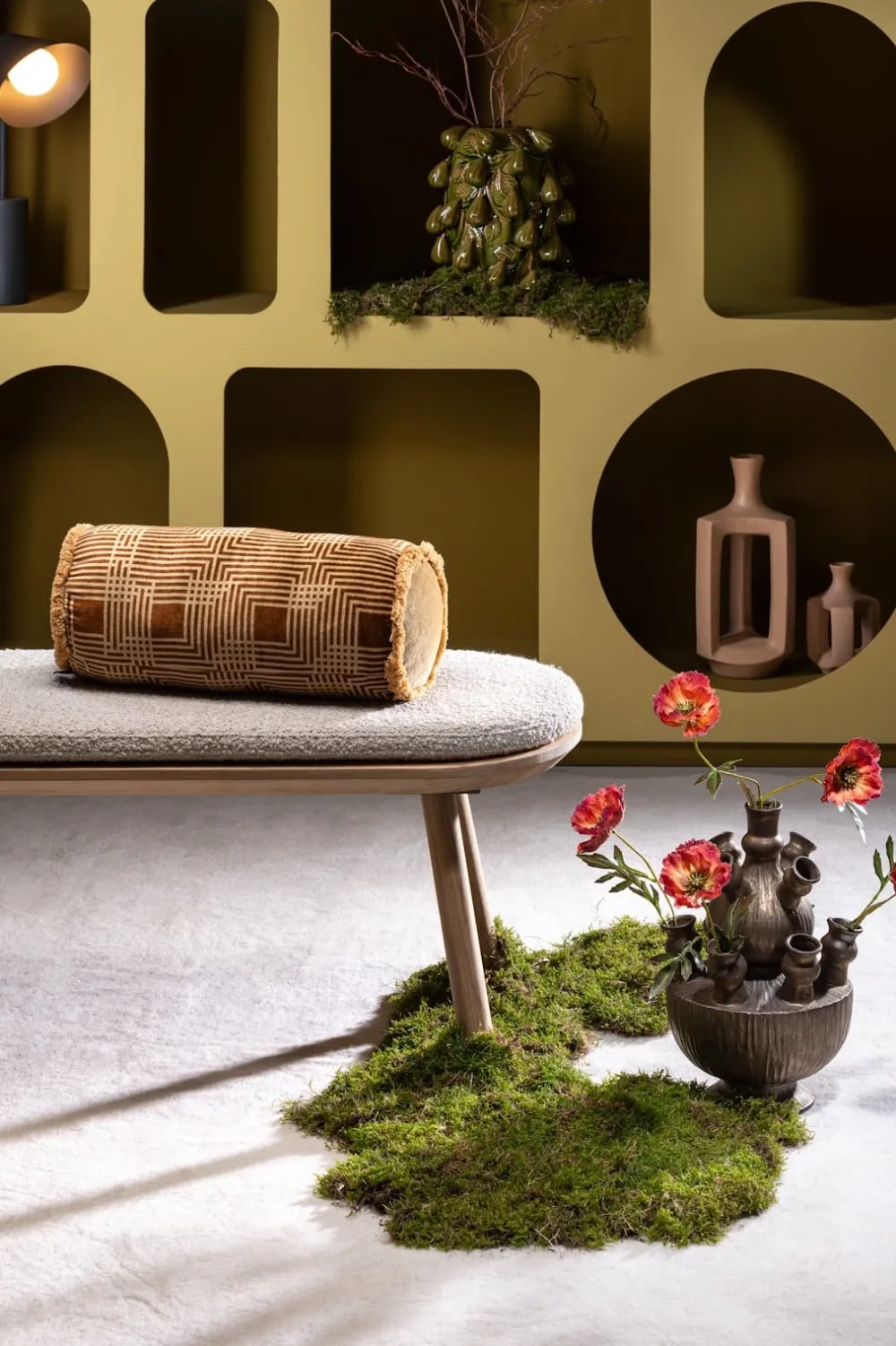 COCOmaison Robbie bolster coussin 45x18cm - Brun Outlet