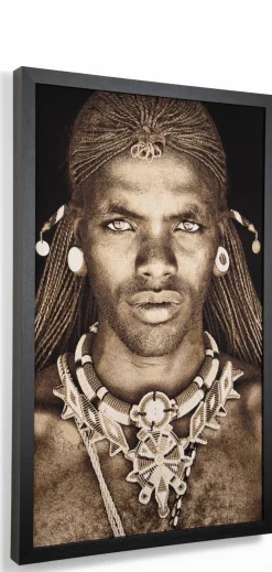 COCOmaison Samburu Warrior tableau 75x125cm - Multicouleur Discount