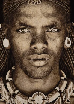 COCOmaison Samburu Warrior tableau 75x125cm - Multicouleur Discount