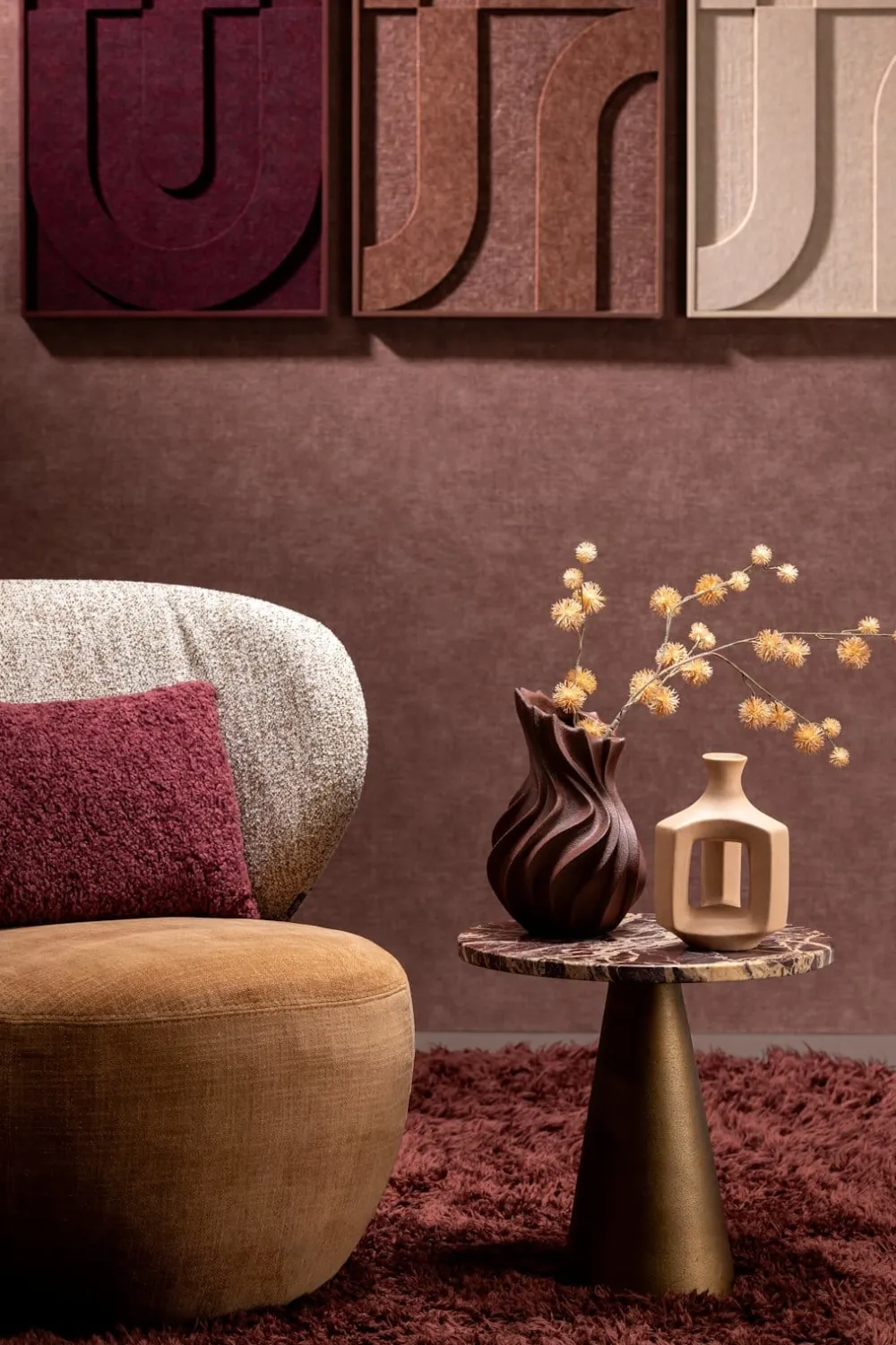 COCOmaison Thistle spray fleur artificiel 85cm - Beige Clearance