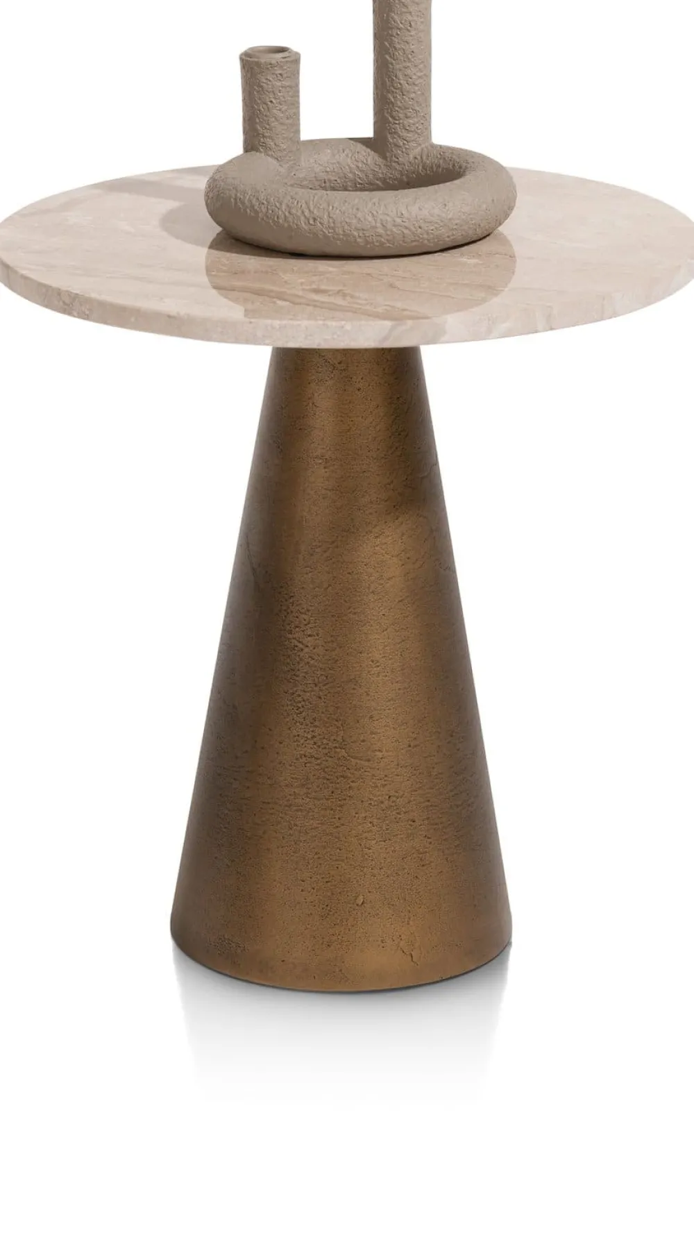 COCOmaison Zita table d'appoint H43cm - Couleur creme Hot